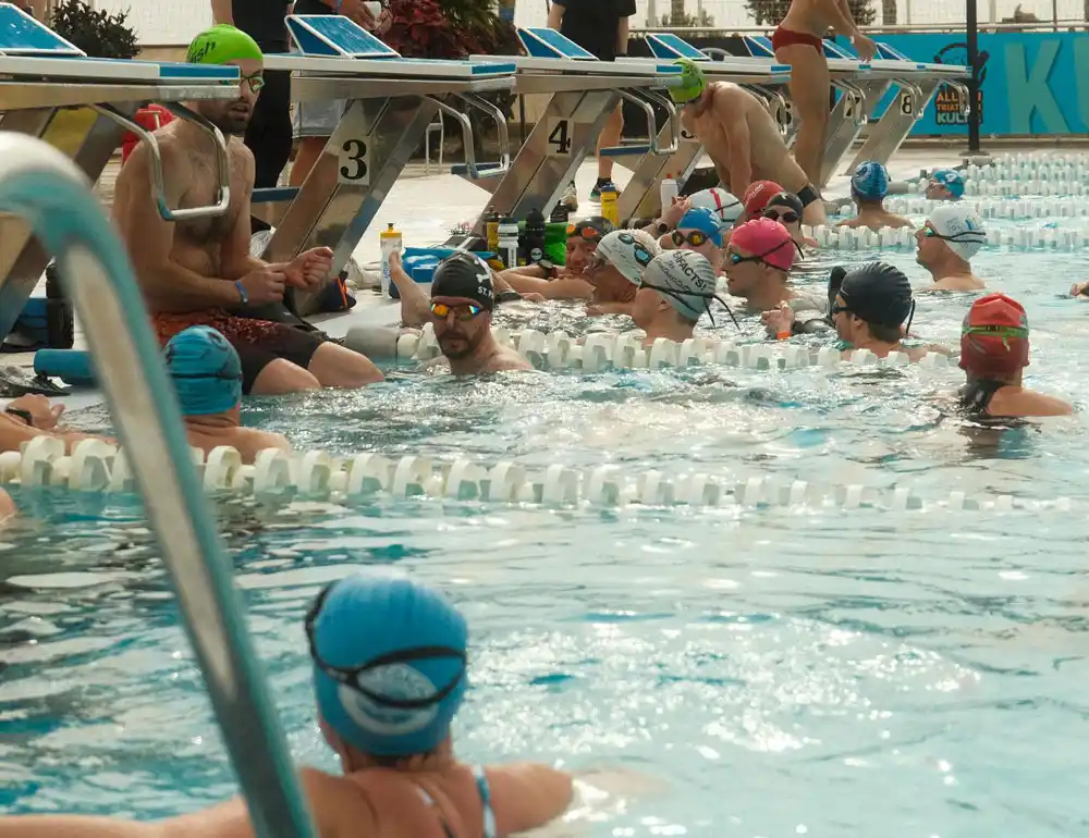 Schwimmtraining in den Camps von Hannes Hawaii Tours auf Fuerteventura.