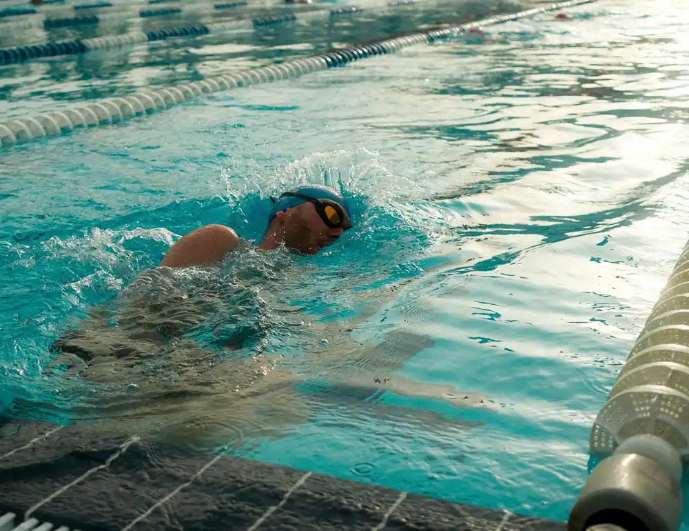 Schwimmtraining in den Camps von Hannes Hawaii Tours auf Fuerteventura.